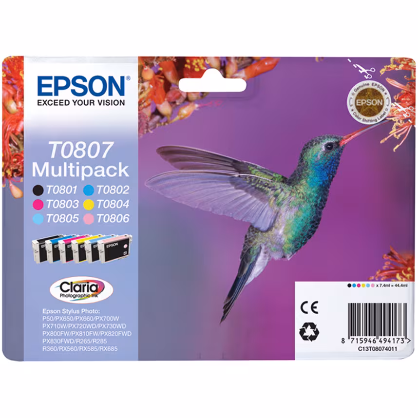 Epson T0807 Tinte Photo Multipack