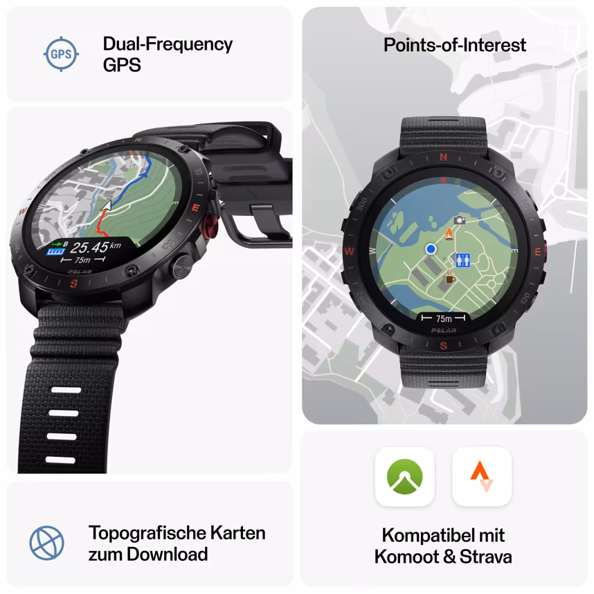 Polar Grit X2 Pro schwarz S/L HR