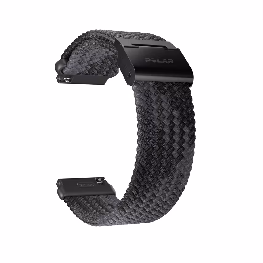 Polar Wechselband 20mm geflochten Garn schwarz S-L