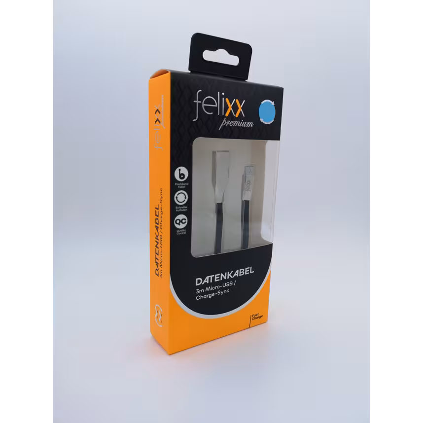 Felixx Data Micro-USB 3 Meter Flachband