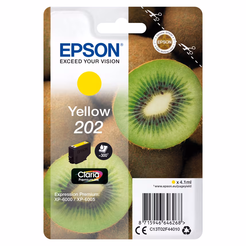 Epson 202 T02F4 Tinte Yellow 4,1ml