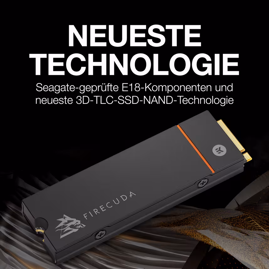 Seagate PS5 FireCuda 530 SSD 1TB M.2 2280 mit Kühlkörper