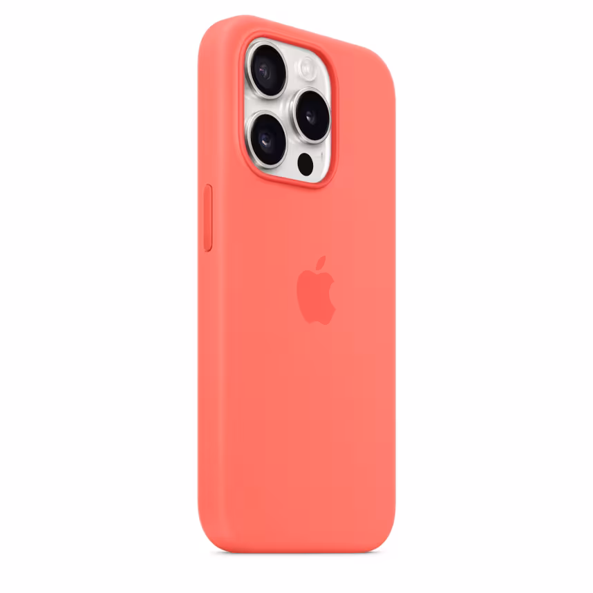 Apple iPhone 15 Pro Silikon Case mit MagSafe guava