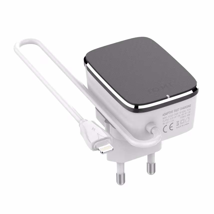 IOMI Reiselader Lightning QC 3.0 schwarz