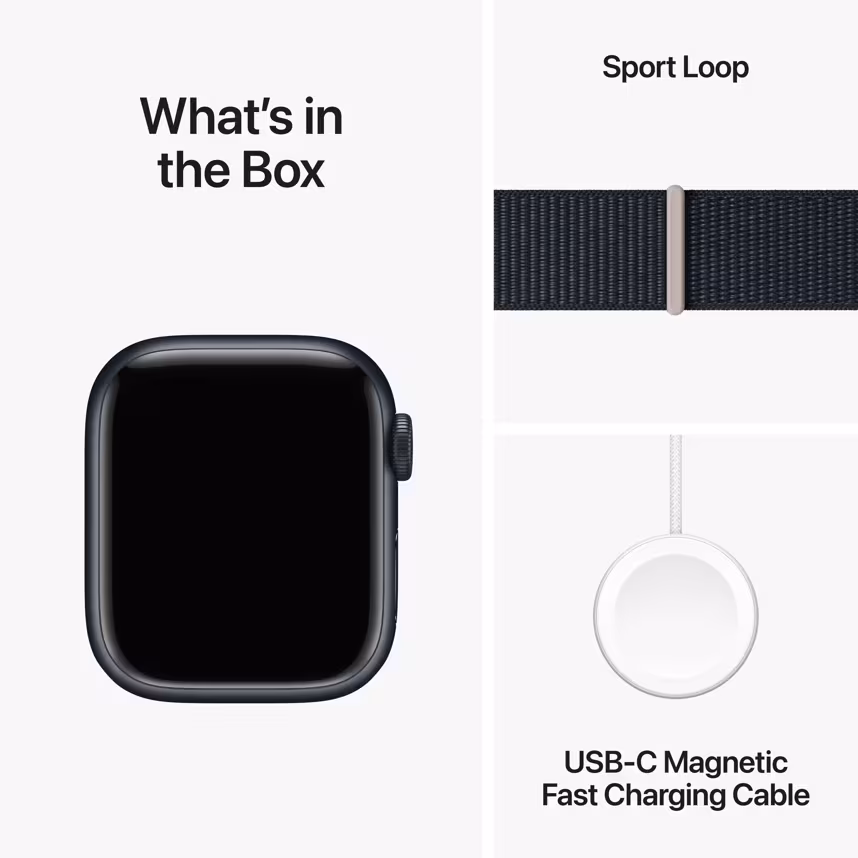 Apple Watch S9 GPS+Cellular Alu 41mm Sport Loop mitternacht
