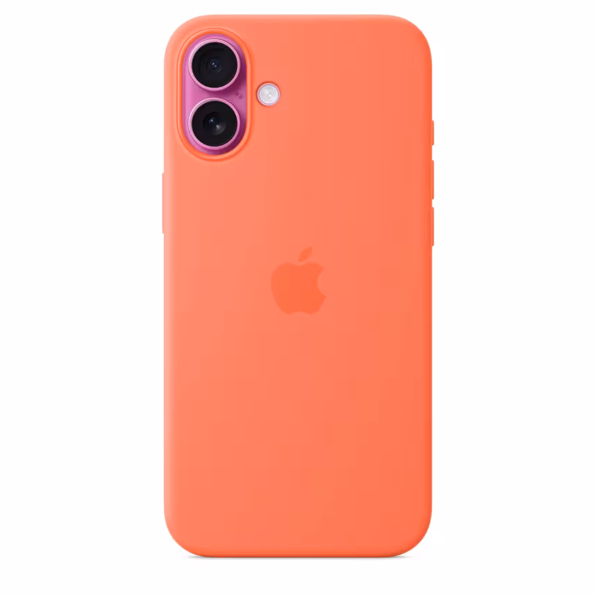 Apple iPhone 16 Plus Silikon Case mit MagSafe mandarine