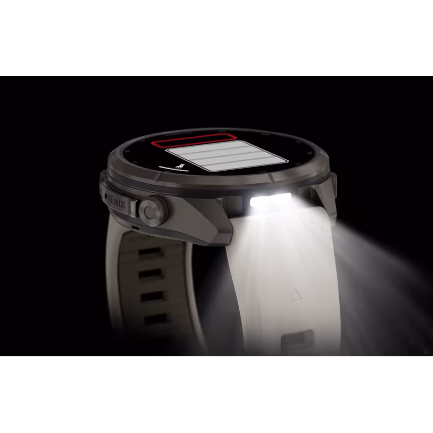 Garmin Fenix 9 Pro inReach 43mm Titan Silikonband Nebelgrau/Sandstein