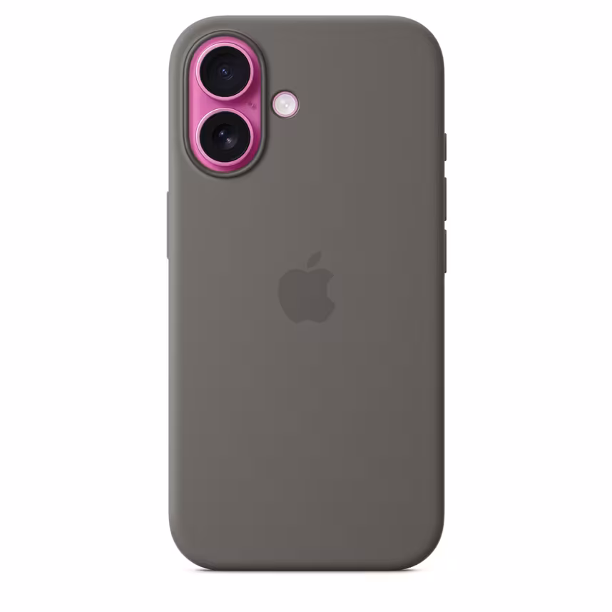  Apple iPhone 16 Silikon Case mit Magsafe stone gray 