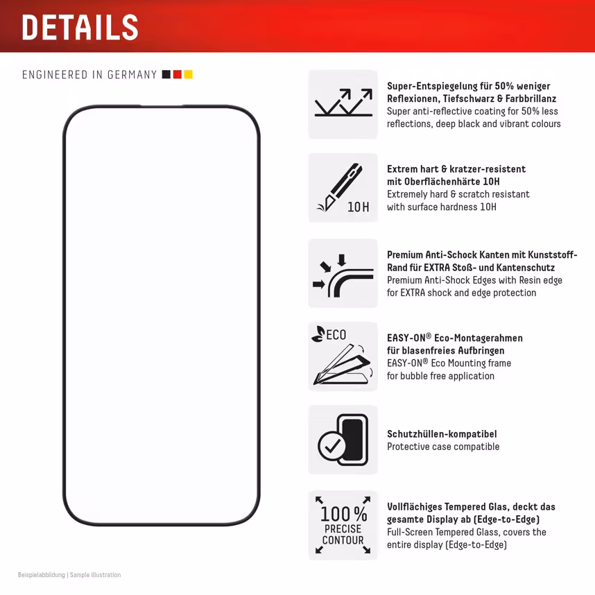 Felixx Glas Full 3D Anti-Reflex Apple iPhone 16 Pro Max