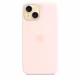 Apple iPhone 15 Silikon Case mit MagSafe light pink