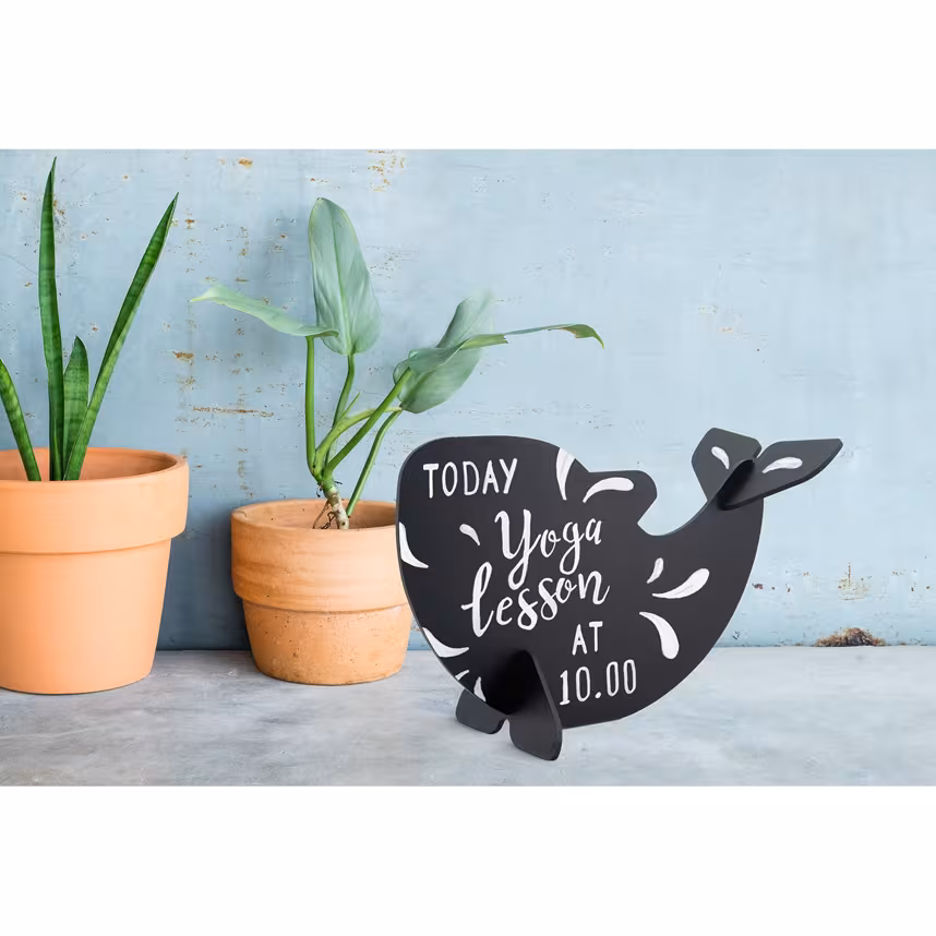 Securit 3-D Tier Whale Schwarz