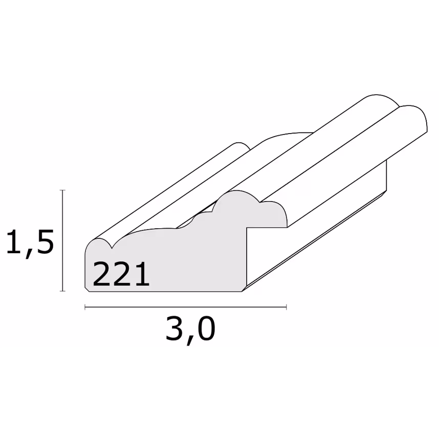 Deknudt S221H3 13x18 Holz weiß/braun