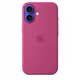 Apple iPhone 16 Silikon Case mit Magsafe fuchsia