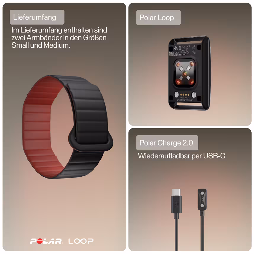 Polar Loop Gen2 Silikon Black/Red S-M