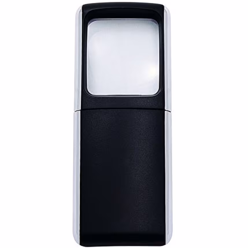 Wedo Lupe eckig beleuchtet schwarz