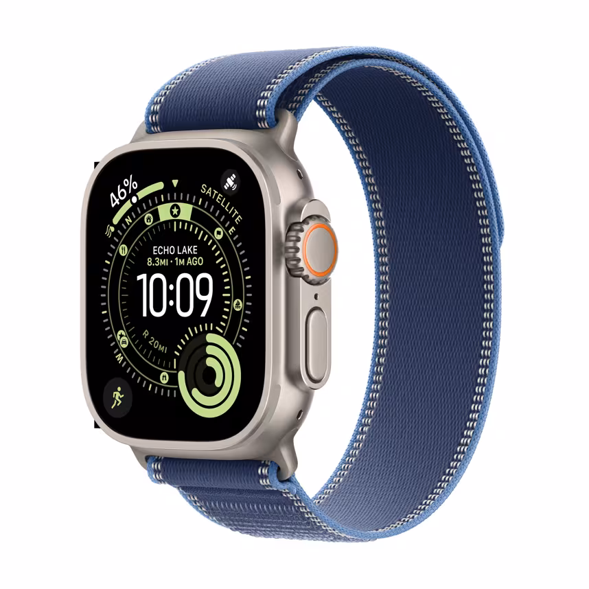 Apple Watch Ultra 3 LTE 49mm Natural Titan Case + Blue Trail Loop S/M
