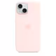 Apple iPhone 15 Silikon Case mit MagSafe light pink