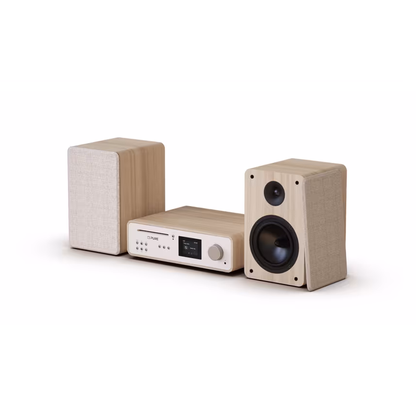 Pure Classic Stereo EU/UK cotton white/oak