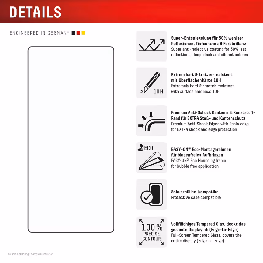 
felixx 3D Premium-Glas Anti-Reflex Samsung Galaxy S25 Ultra
