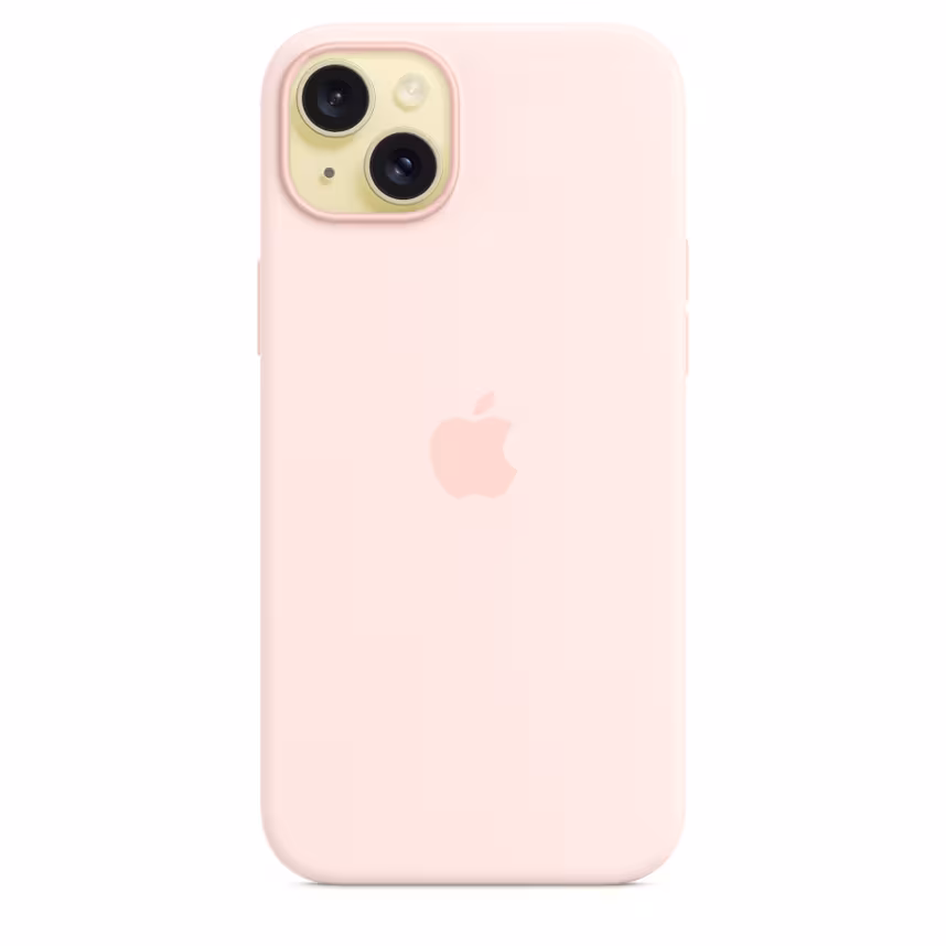 Apple iPhone 15 Plus Silikon Case mit MagSafe light pink