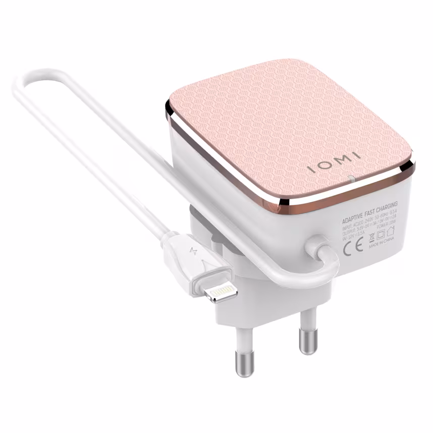 IOMI Wallcharger Lightning QC 3.0 rose