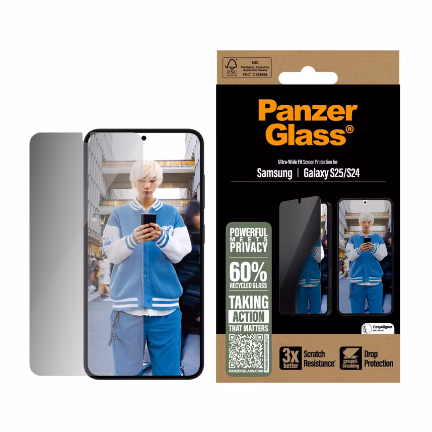 PanzerGlass® Privacy Screen Protector Samsung Galaxy S25
