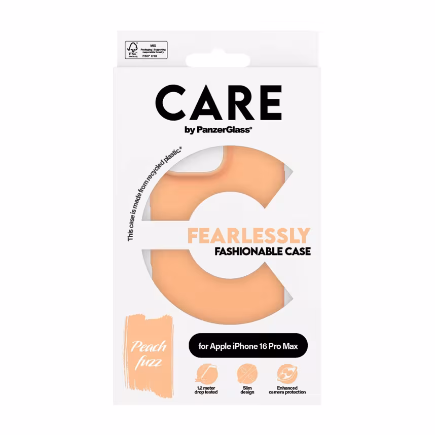 Care Back Cover Fashion Apple iPhone 16 Pro Max peachy