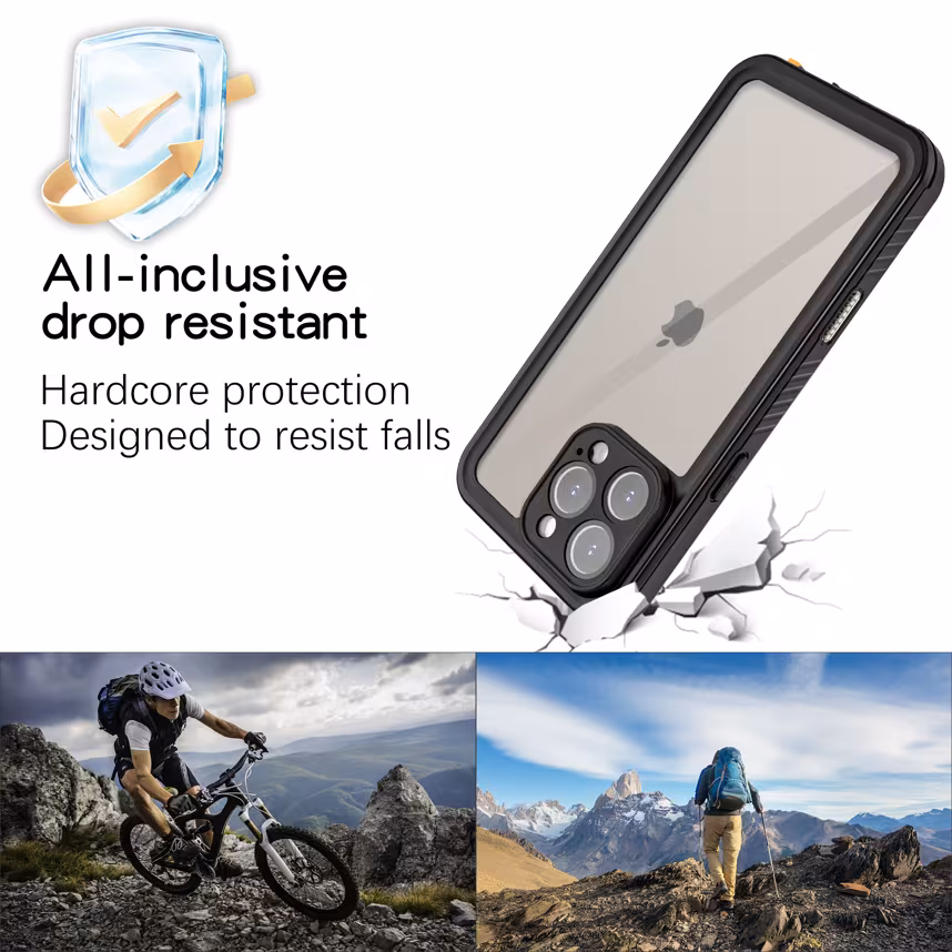 felixx IP68 Waterproof case Black - Apple iPhone 16 Pro Max