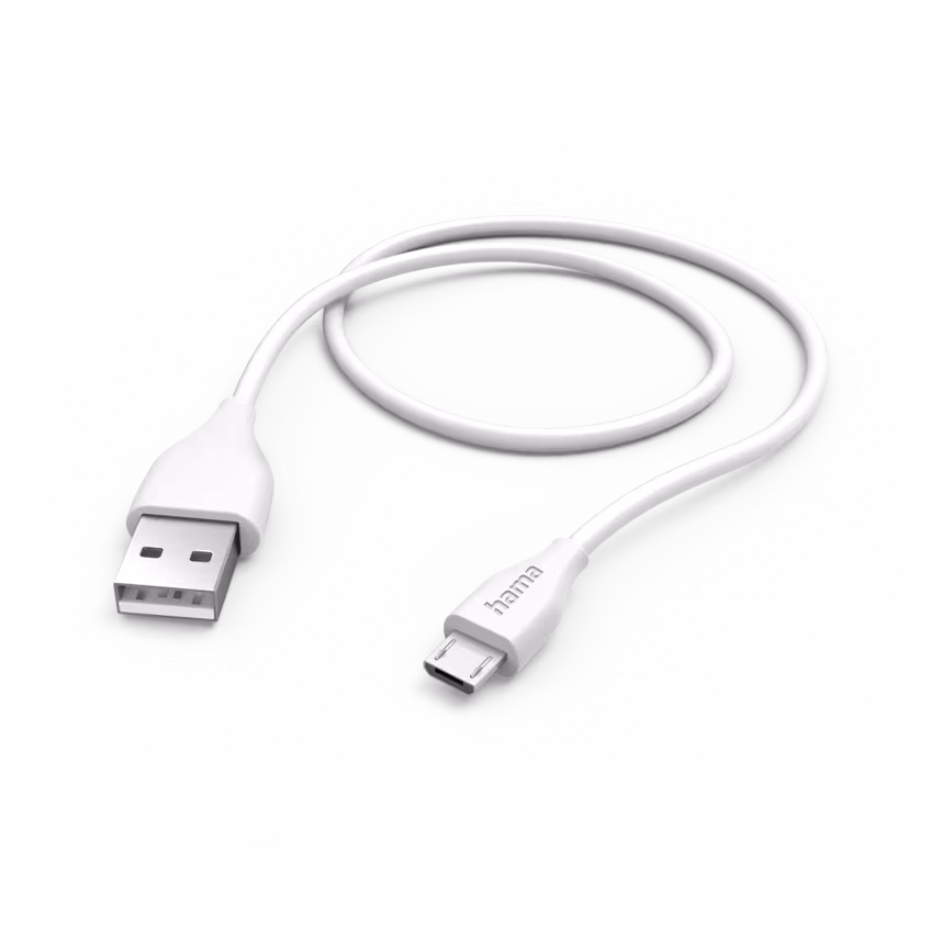 Hama Ladekabel USB-A Micro-USB 1,5m weiß 
