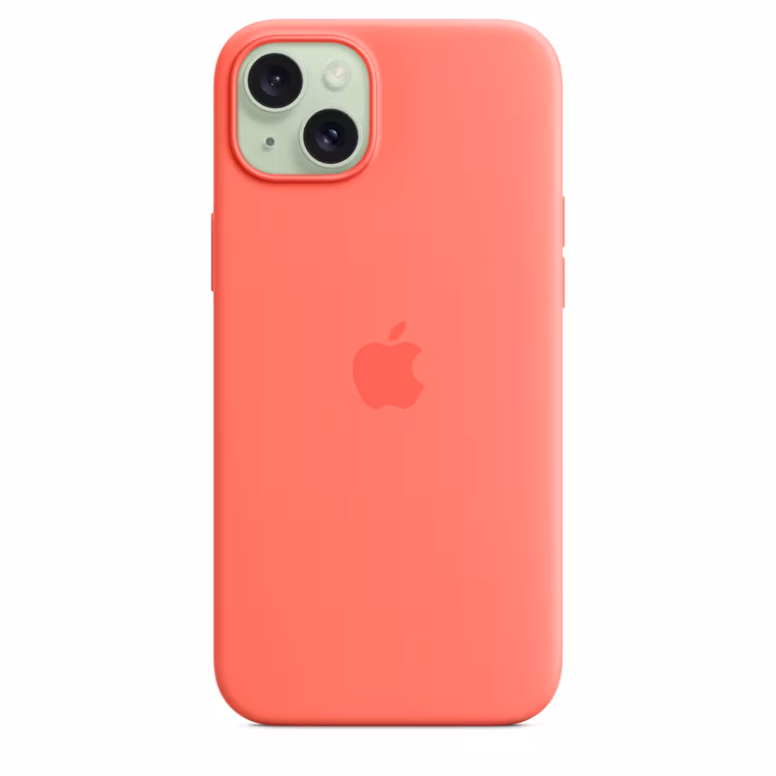Apple iPhone 15 Plus Silikon Case mit MagSafe guava