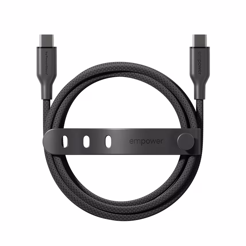Emporia by PanzerGlass 60W USB-C/USB-C USB 2.0 1,2M Black