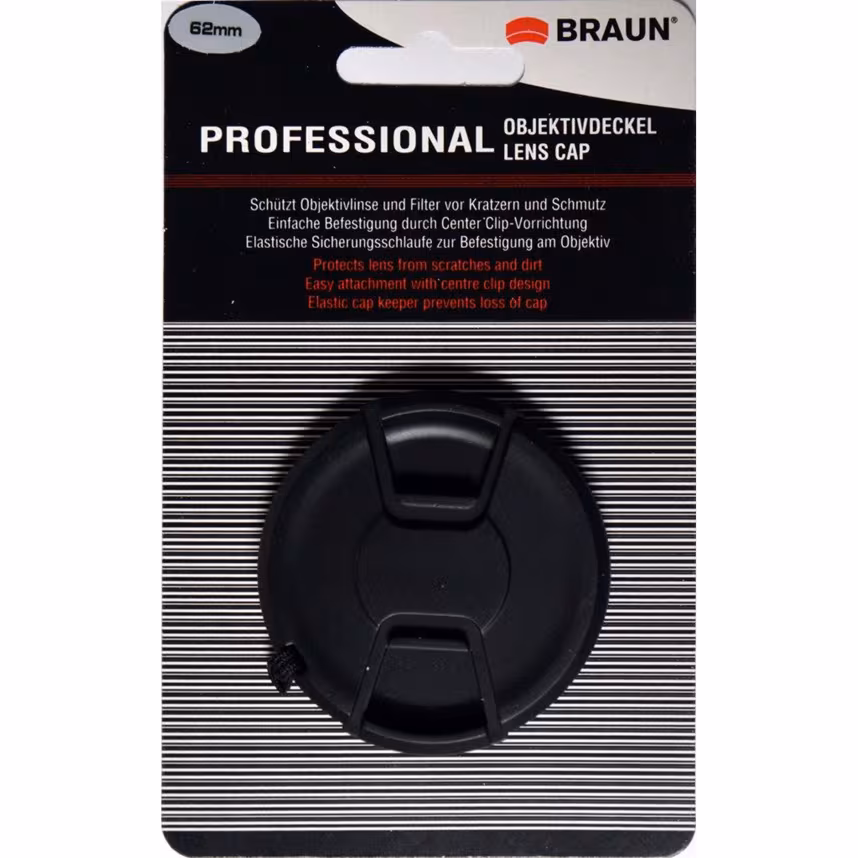Braun Objektivdeckel 62mm