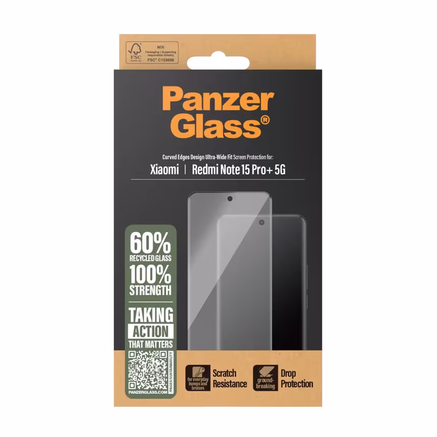 PanzerGlass Glas Ultra-Wide Fit Xiaomi Red Note 15 Pro+ 5G