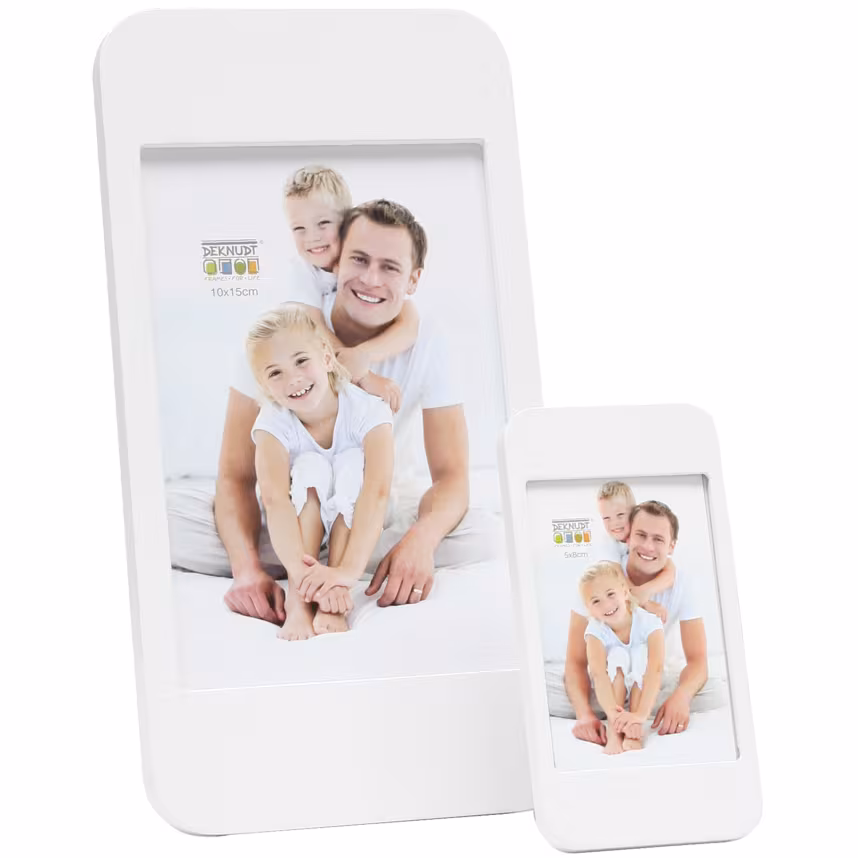 Bilderrahmen Deknudt 10x15cm Mobilfunk Kunststoff weiß S66RL
