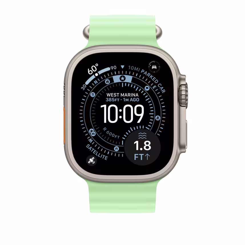 Apple Watch 49mm Green Ocean Band natural Titan