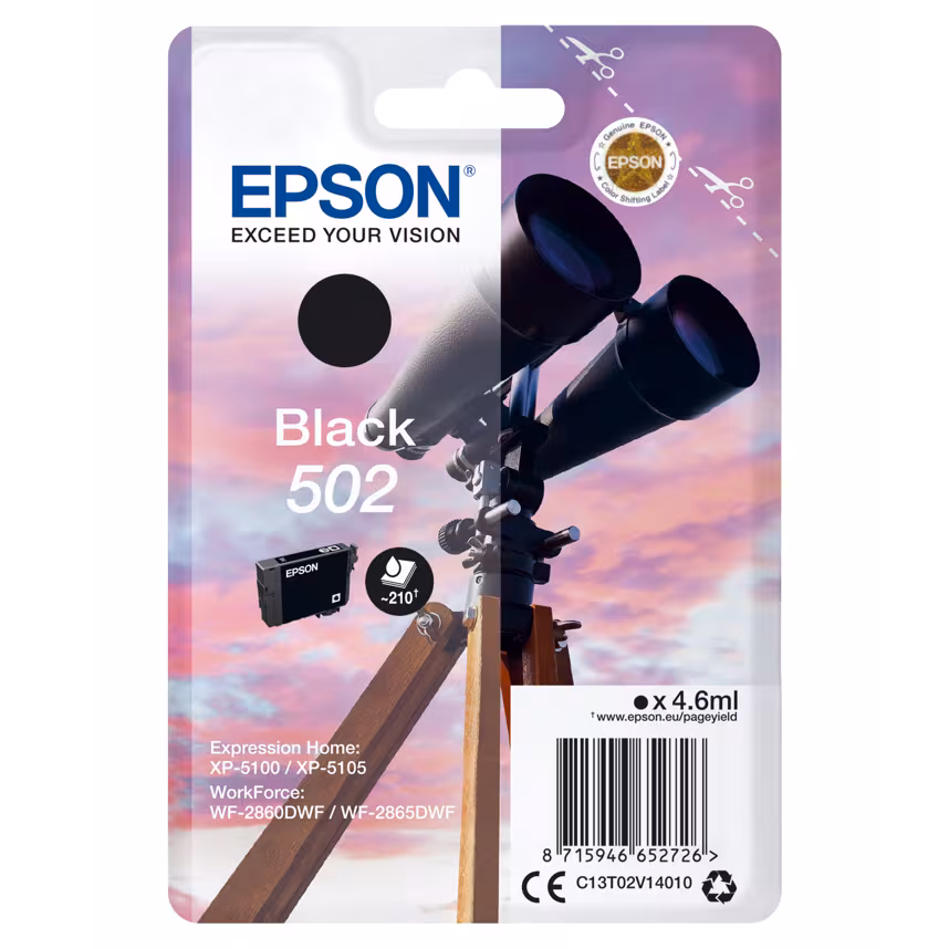 Epson 502 Tinte black 4,6ml