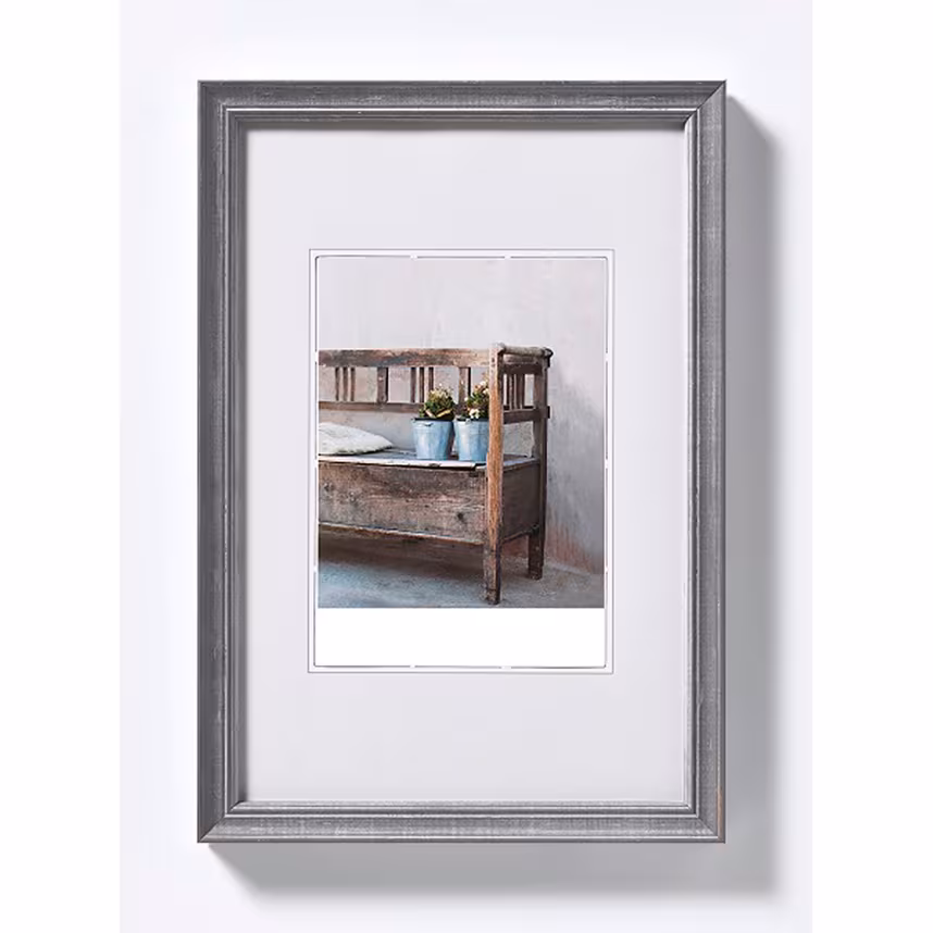 Bilderrahmen Bench 15x20cm Holz grau