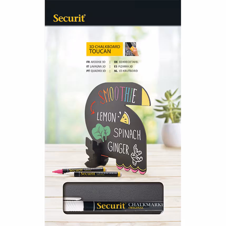 Securit 3-D Tier Toucan Schwarz