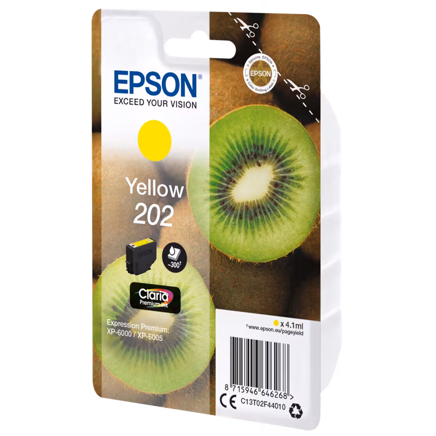 Epson 202 T02F4 Tinte Yellow 4,1ml
