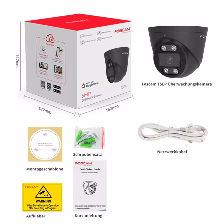 Foscam T5EP schwarz