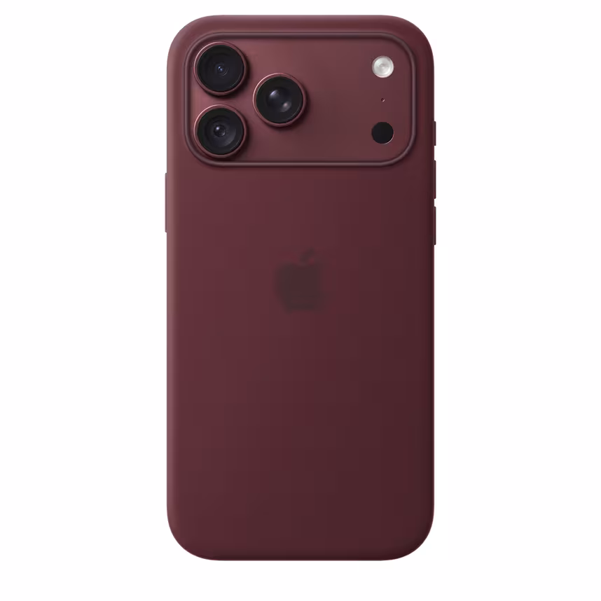 Apple iPhone 18 Pro Max Silikon Case mit MagSafe Burgundy