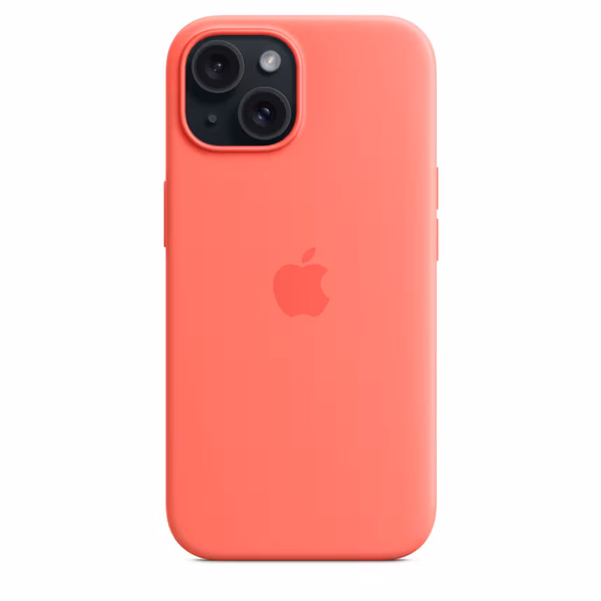 Apple iPhone 15 Silikon Case mit MagSafe guava