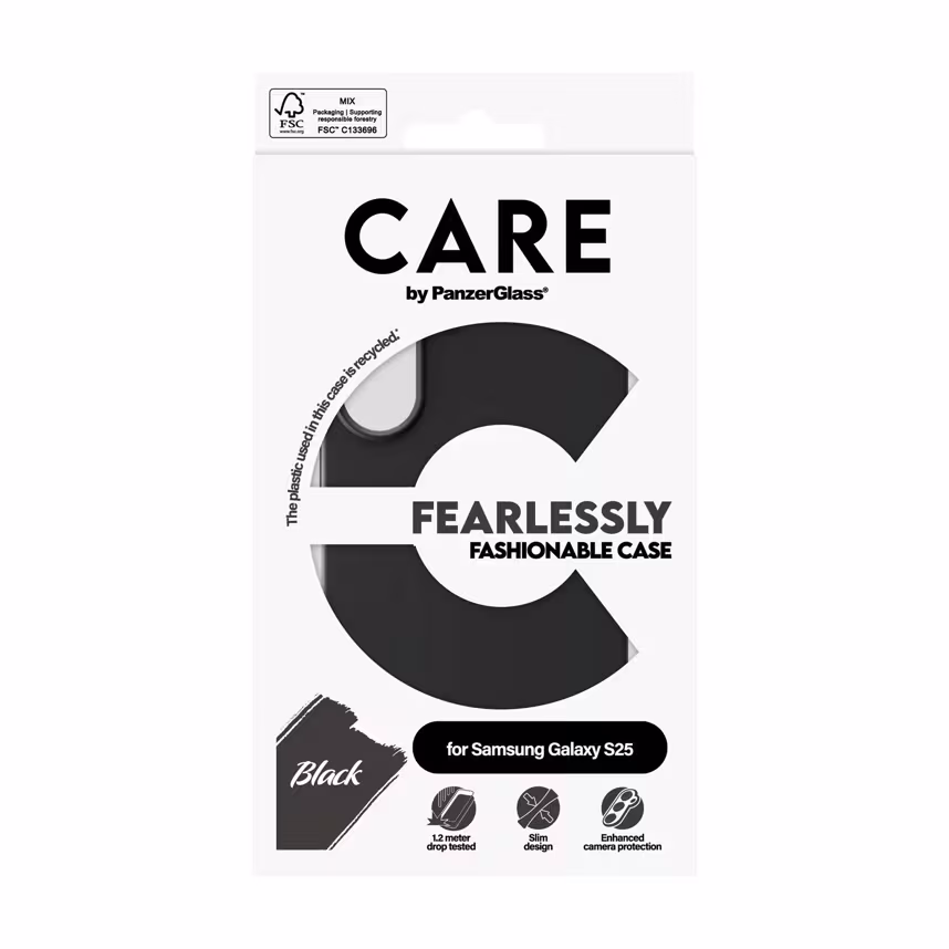 CARE PanzerGlass Fashionable Case Black Galaxy S25