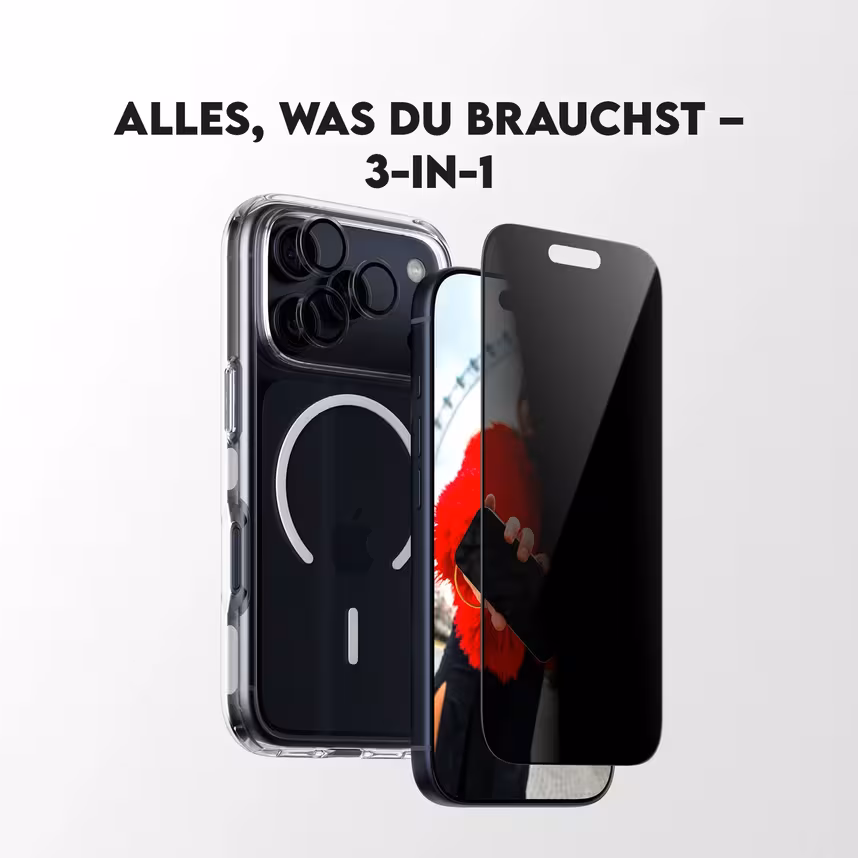 PanzerGlass CARE 3-in-1 Flagship Privacy iPhone 17 Pro
