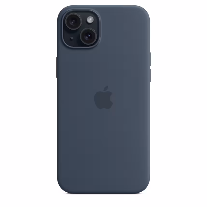 Apple iPhone 15 Plus Silikon Case mit MagSafe storm blue