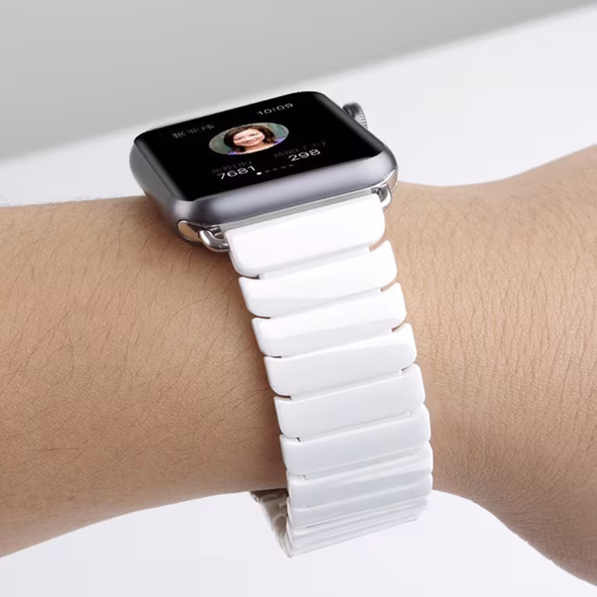 Mika Uhrenarmband Apple 38/40mm Keramik wei&szlig;