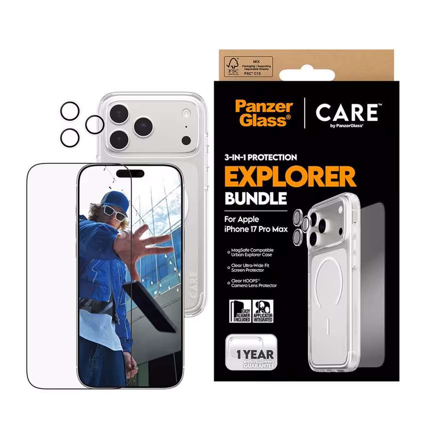 PanzerGlass CARE 3-in-1 Flagship Explorer iPhone 17 Pro Max