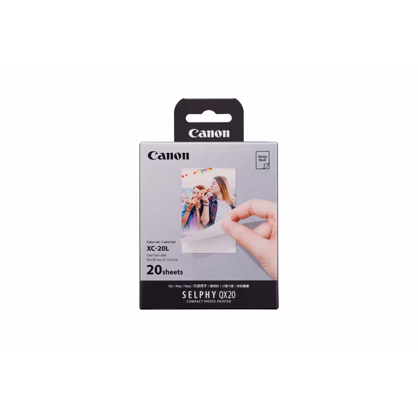 Canon XC-20L Sticker/Ink Set Kreditkartenformat - 20 Blatt