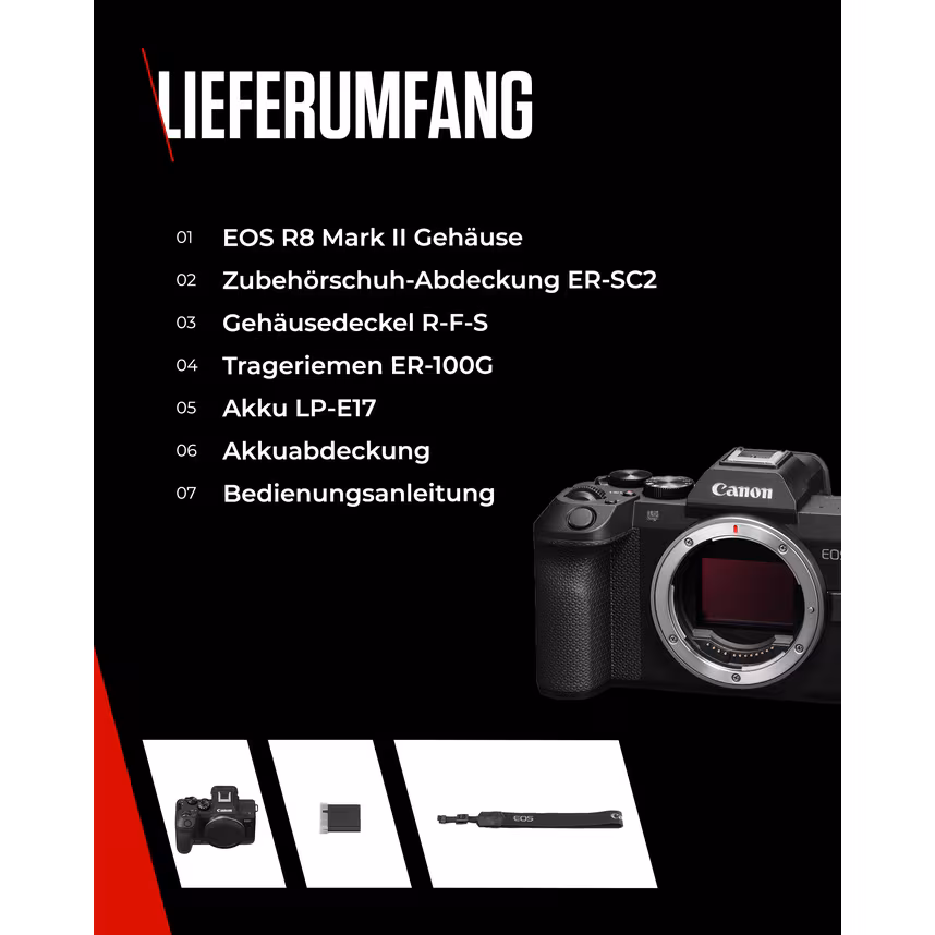 Canon EOS R8 Mark II Geh&auml;use Battery Kit