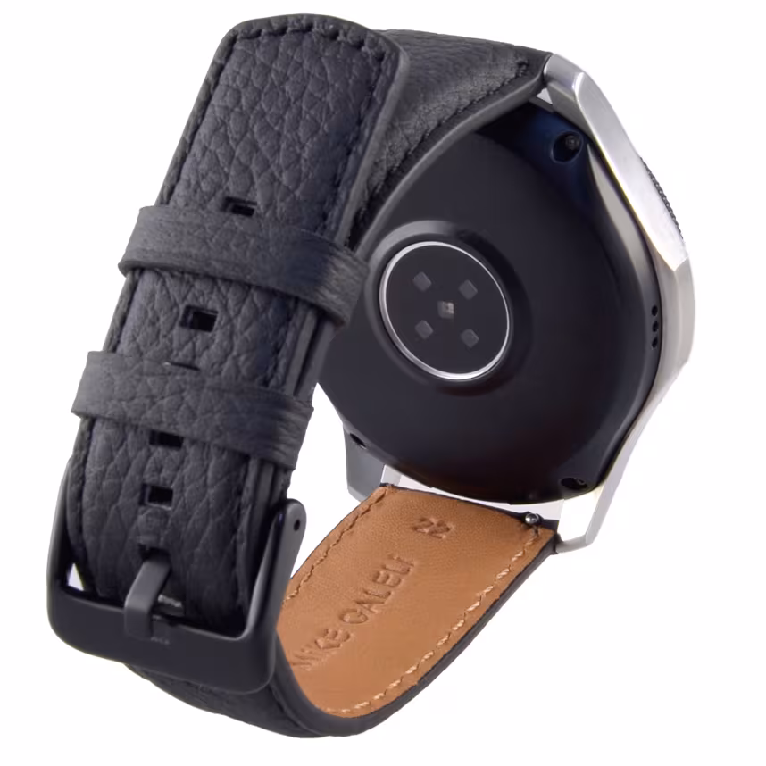 Galeli Band 22mm Echtleder schwarz